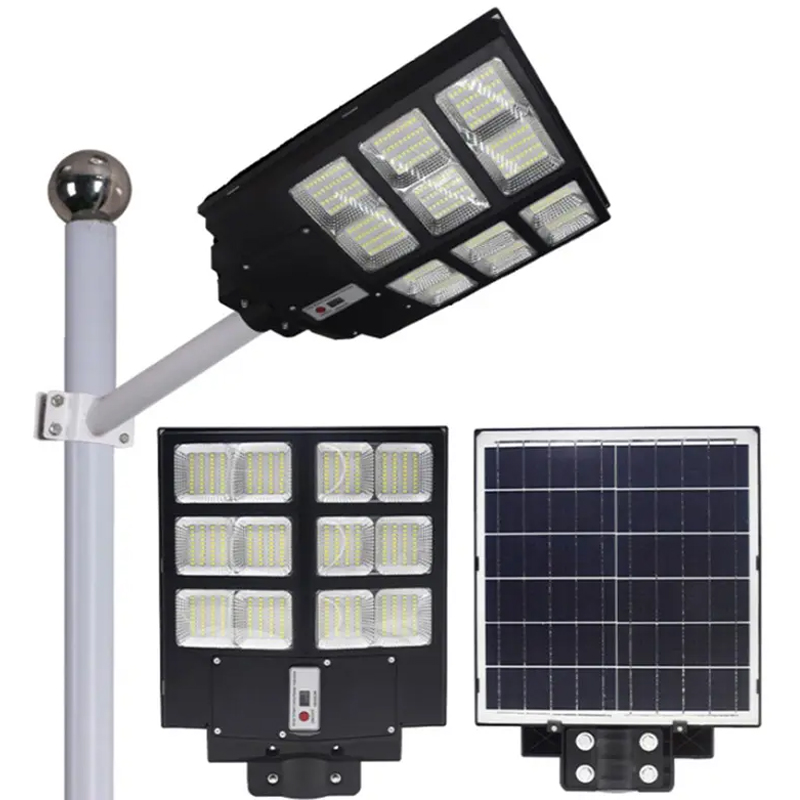 Usine étanche de haute qualité Smart IP65 tout en un 300W 400W 500W 600W 800W 1000W ABS lampadaire solaire LED