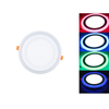 Nouveau panneau lumineux LED double couleur encastré rond 3 + 3 W