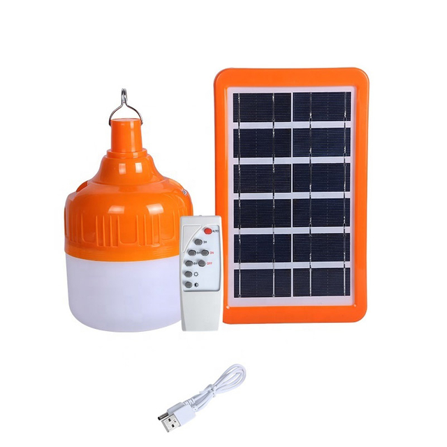 Ampoule solaire rechargeable d'urgence avec crochet de suspension