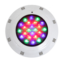 Lumière de piscine LED RVB fixée au mur PC ABS 24 W 