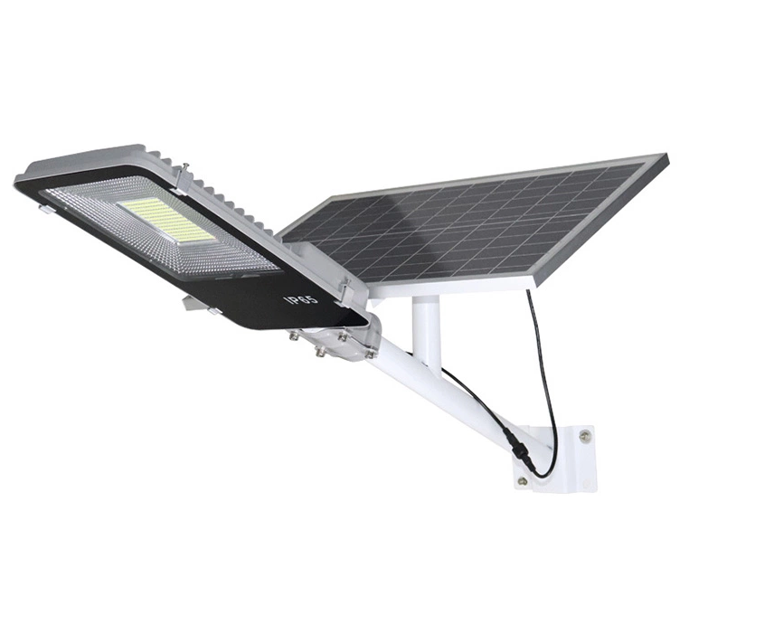 Réverbère LED solaire étanche en aluminium avec télécommande 