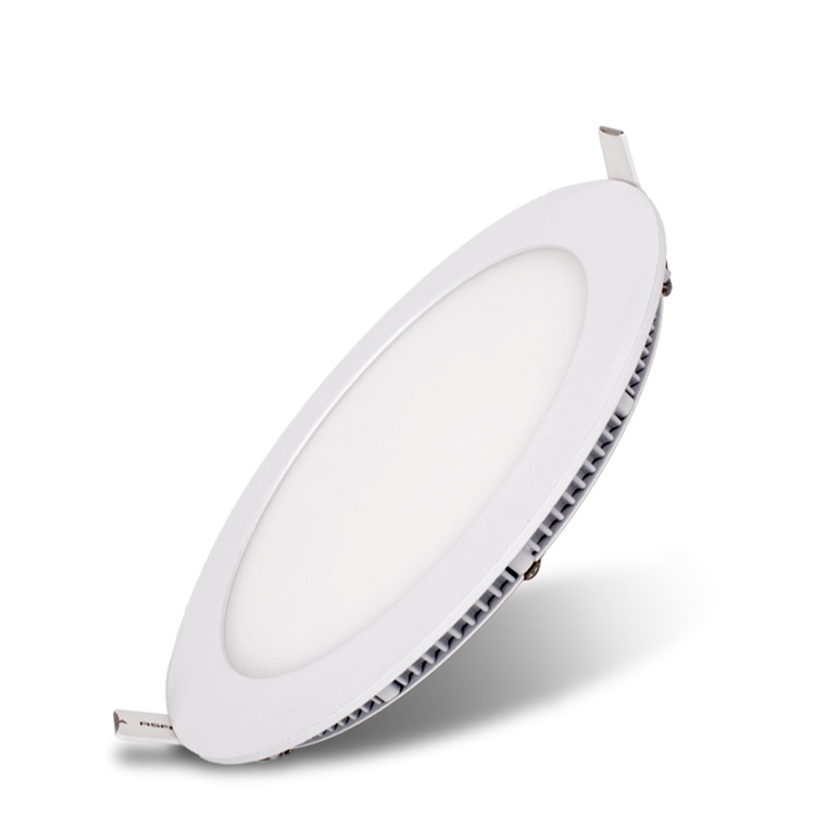 Commerce de gros 9W LED Rond Encastré Plafonnier Blanc Pur