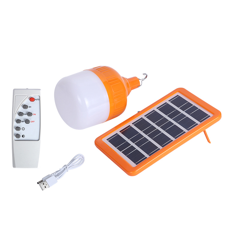 Ampoule solaire rechargeable d'urgence avec crochet de suspension