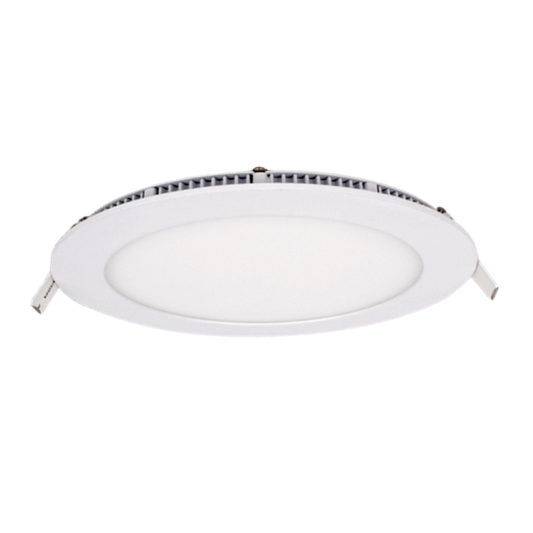 Panneau lumineux LED mince encastré carré rond