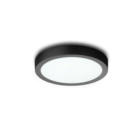 Panneau lumineux LED rond de couleur noire, plafond de haute qualité