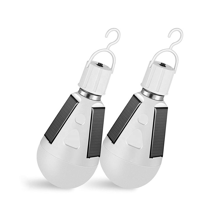 Lampe LED d'urgence portable Famille Camping Pêche Ampoule LED solaire