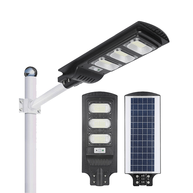 Réverbère LED solaire tout-en-un avec capteur de mouvement