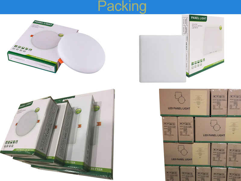 emballage de produit de panneau lumineux LED sans cadre