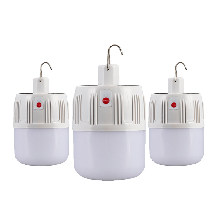 Lampe d'éclairage de secours à ampoule solaire rechargeable à domicile de secours en gros