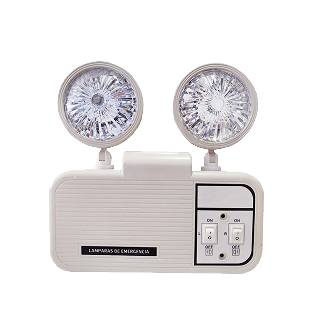 Luminaire de sortie à double tête automatique, lumière de secours rechargeable à LED de secours