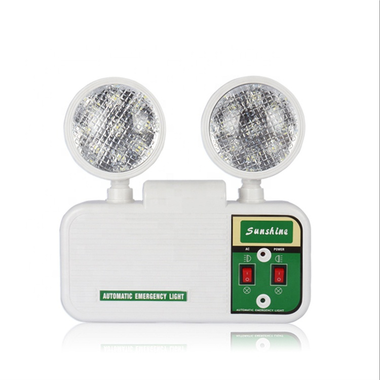 Lumière de secours jumelle rechargeable AC100-240V pour hôtels