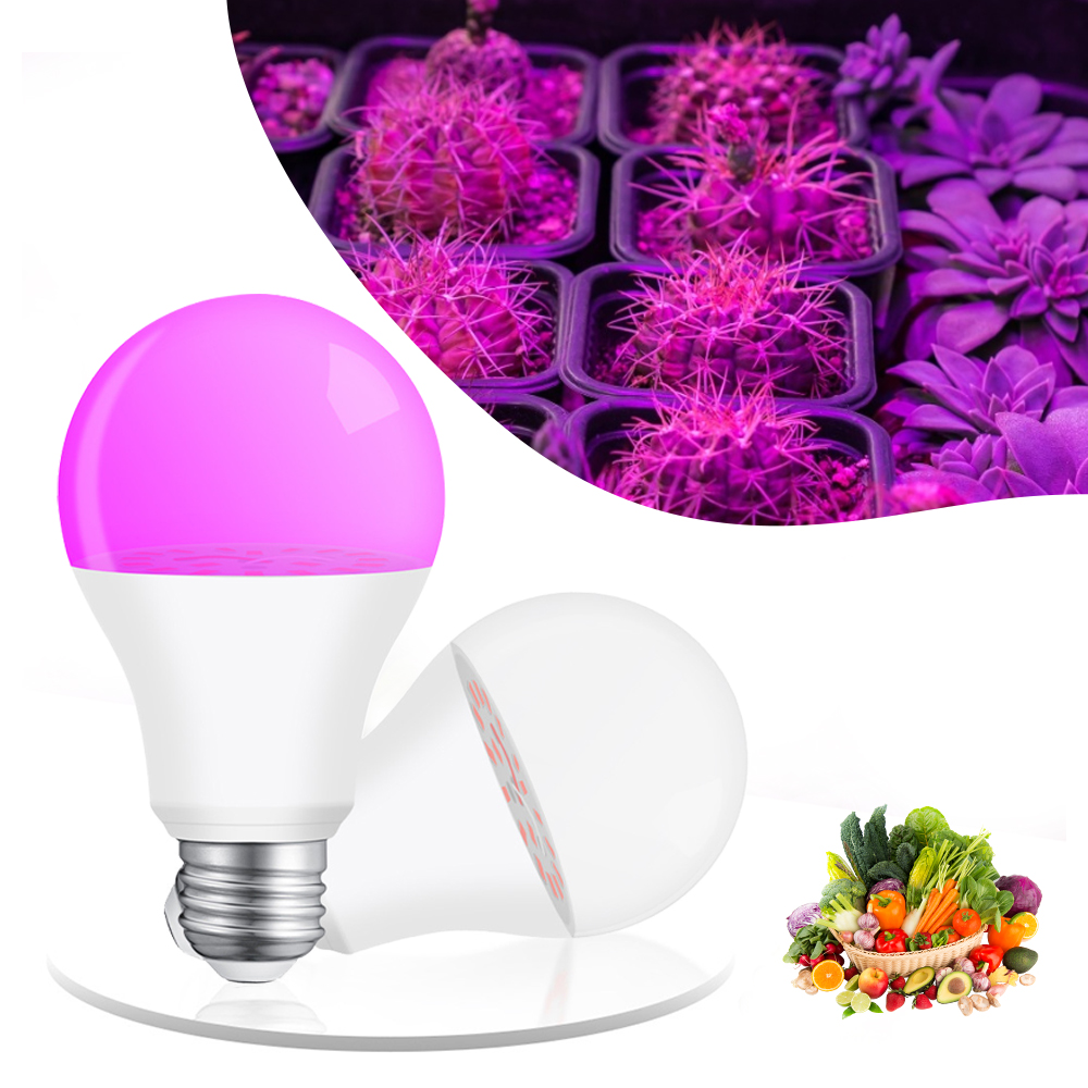 Lampe de culture de plantes d'intérieur, légumes et fruits, ampoule de culture E27 à spectre complet